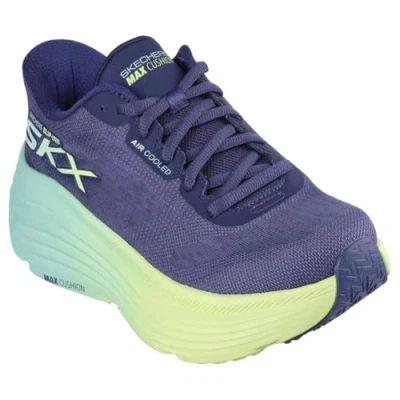 Bild av Skechers MAX Cushioning Endeavour Sneakers navy/lime, Storlek: 38.5, Navy/lime Textil