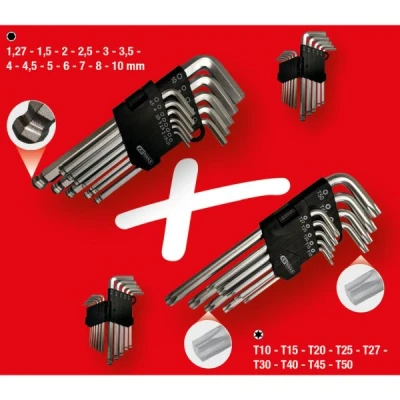 Bild av KS TOOLS 151.4000 Ensemble de tournevis coudés Acier d&#039;outil