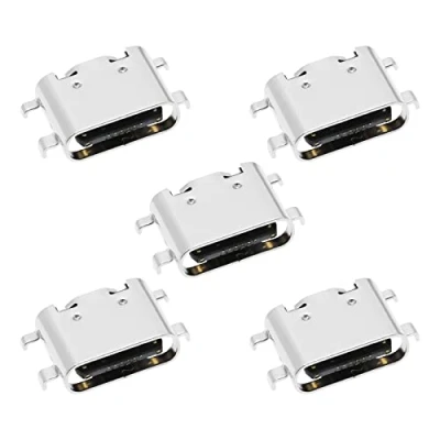 Bild av VGOL 5 stycken typ C laddningsport kompatibel med GoodTel G3 surfplatta USB laddare anslutningsuttag reservdelar lödning