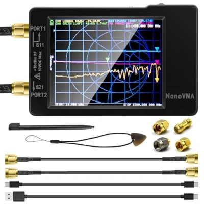 Bild av [Uppdaterad] AURSINC nanoVNA H vektor nätverksanalysator 10 KHz 1,5 GHz senaste HW versionen 3,6 MF HF VHF UHF antennanalysator för mätning av S parametrar, spänning, stående vågförhållande, fas
