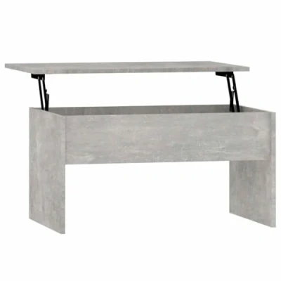 Bild av vidaXL Soffbord betonggrå 80x50,5x41,5 cm konstruerat trä, tebord, accentbord, sidobord, vardagsrumsbord, bord med lyftbar bordstopp