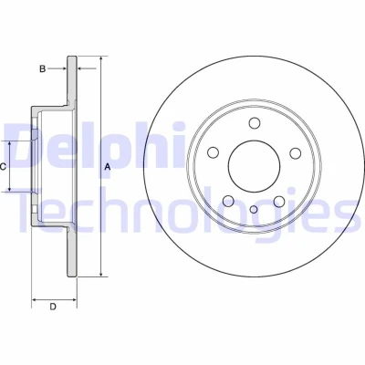 Bild av Bromsskiva DELPHI BG2386
