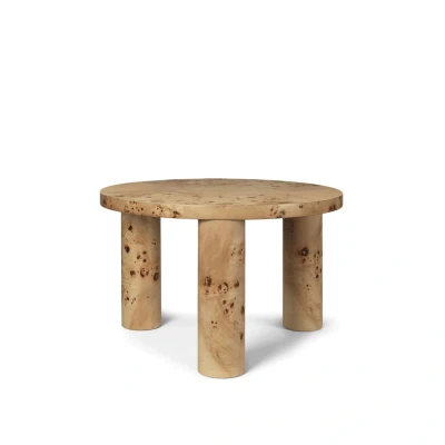 Bild av Ferm Living Post Coffee Table Poplar Burl Veneer Kaffe bord Ø: 65 x H: 41.4 cm