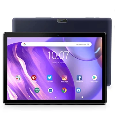 Bild av PRITOM Tablet 10&quot; Android 10 Phone 3G, SIM, 32 GB fyrkärnig, (TF 512 GB), 6 000 mAh batteri, 8 MP bakre kamera, stöder 3G samtal, WLAN, GPS, Bluetooth, USB Type C, svart