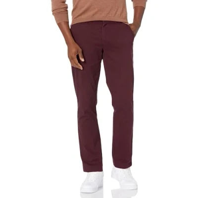 Bild av Amazon Essentials mäns slim fit casual stretch chino byxa, vinröd, 31 B x 28 L