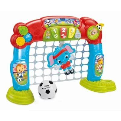 Bild av Clementoni Tigoal, mitt fotbollsmål Ett multifunktionellt 2 i 1 spel Pedagogiskt talande Aktivitetsset med ljud och ljuseffekter Tillverkad Italien leksak för barn från år