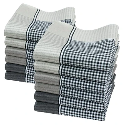 Bild av merrysquare näsdukar för män stort format 40 cm x 6 eller 12 stycken 100 % bomull olivmodell, flerfärgad, Ca. 40cm