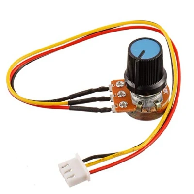 Bild av BOJACK B10K räfflad axel 3 terminaler linjär avsmalnande roterande potentiometer WH148 10 K Ohm enkel varv kolfilm variabelt motstånd med XH2,54 stiftskontakt kabel(paket 2 st)