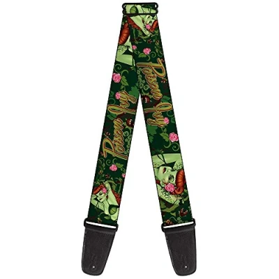 Bild av Buckle Down GS WDC011 Gitarrrem POISON IVY Bombshell poserar gröna/röda 5 cm bred 73 137 längd