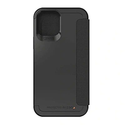 Bild av Gear4 Wembley Flip Fred kompatibel med iPhone 12 Pro Max 6,7 fodral, avancerat Impact Protection integrerad D3O teknik, anti , telefonfodral svart, 42189