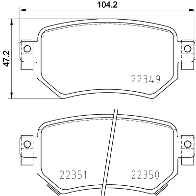 Bild av Bromsbeläggssats, skivbroms BREMBO P 49 059