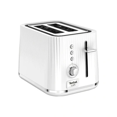 Bild av Tefal Loft TT7611, 2 skivor, Krom, Vit, Knappar, Rotations