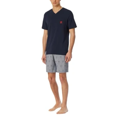 Bild av Schiesser herr pyjamas kort V ringning 95/5 nattkläder pyjamasset, Nattblå_182609, 48, 48