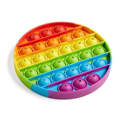 Bild av Learning Resources Sensorisk pop it leksak med alfabet, fidget it, öva på bokstäver för förskoleelever, lära små barn alfabetet, ABC leksaker, leksaker finmotorik (set 6)