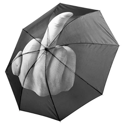 Bild av Automatiskt paraply Fickparaply XXL 100cm Stormproof Reseparaply Originalet! (Långfinger)