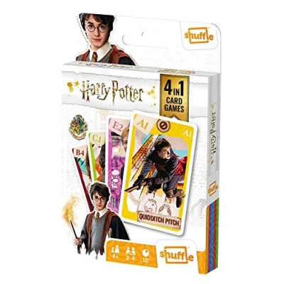 Bild av Shuffle Harry Potter kortspel för barn 4 i 1 knäppning, par, glada familjer &amp; actionspel, bra gåva åldern 4+