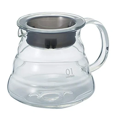 Bild av Hario V60 Range Server Glas bärbar värmebeständig kaffekanna och serveringskanna med handtag, klar, 360 ml