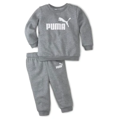 Bild av Puma Minicats CREW Jogger Unisex SET Träningsset för barn, Storlek: 80, Medium gray heather