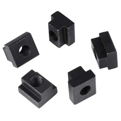 Bild av T spårmuttrar svarta oxidfinish M12 trådar passar i luckor maskinverktygstabeller, 5 pack