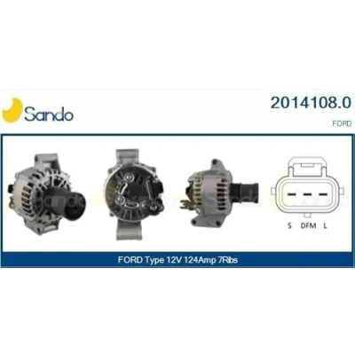 Bild av CASCO CAL14108AS Generator 12V 124A FORD: Transit Mk5 Flak/Chassi