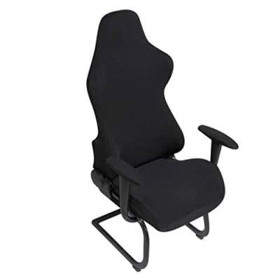 Bild av BTSKY Svart töjbart spelstolskydd överdrag ergonomiskt kontor datorspel stol för dator liggande racingstil kontorsstol (inga stolar)