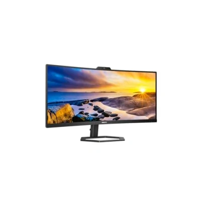 Bild av Philips 34E1C5600HE 34 tums WQHD böjd bildskärm, haklapp, höjdjusterbar (3440 x 1440, 100 Hz, HDMI, DisplayPort, USB C, hubb) svart
