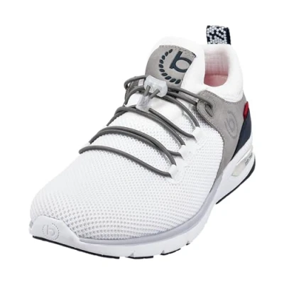 Bild av bugatti herr Sportiga sneakers med memory foam i sportig design, elastiska snören, andas, Vit, 40 EU
