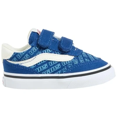 Bild av Vans Brooklyn Ls V Sneaker för pojkar, Retro logotyp True Blue, 2 UK Child