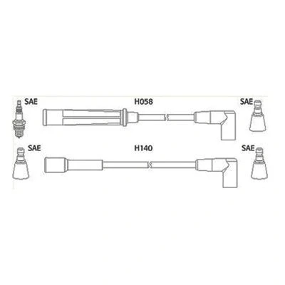Bild av HITACHI 134360 Jeu De Fils d&#039;Allumage RENAULT: CLIO 1, MEGANE 19 II 3/5 portes