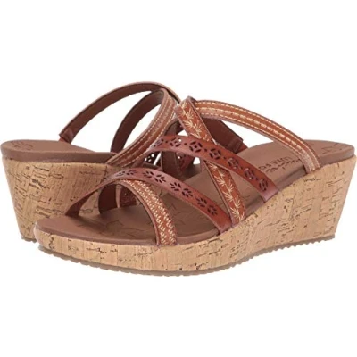 Bild av Skechers Damer Beverlee Tiger Posse kilsandaler, Bagage, 38.5 EU