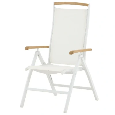 Bild av Venture Design, Panama Positionsstol Vit/Teak 2 pack