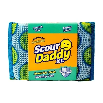Bild av Scrub Daddy Scour XL, Scourers skrubningssvamp som inte repar, skurkuddar, kökssvampar för disk, diskmedel diskning, gryta, rengöringstillbehör, disksvampar tvätt