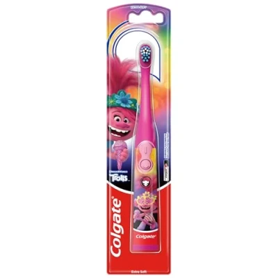 Bild av Colgate Batteritandborste Trolls Extra Soft, Barntandborste med Mjuka Borststrån, random toothbrush