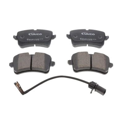 Bild av VAICO V10 1024 Jeu de plaquettes frein Q+, Première Monte Essieu arrière contact signal d&#039;usure inclus AUDI: A6 C7 Avant, A5 B8 Coupe