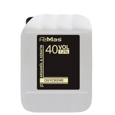 Bild av FemMas Oxycreme I 12 % 5 000 ml Oxidationsmedel för hårfärgning &amp; toner Lätt att använda och optimalt grepp Utvecklare jämna resultat salongskvalitet Hair Color Developer