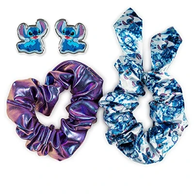 Bild av Disney Lilo &amp; Stitch blå scrunchie Stud örhänge set VE700427L