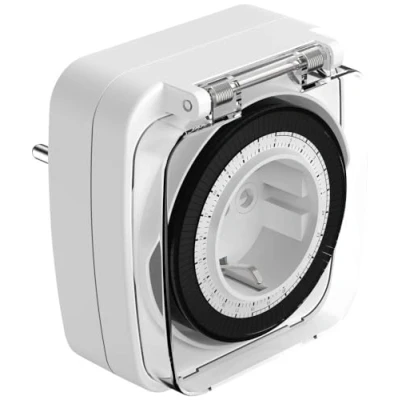Bild av ANSMANN Utomhus timer AES7, mekanisk 24 timmars upprepar den inställda tiden varje dag, max. 16 A/3680 W, perfekt för din gräsmatta eller säng i trädgården, innergården, balkongen, terrassen