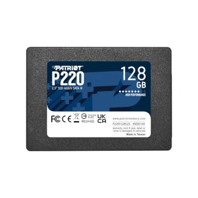 Bild av Patriot P220 128GB Intern SSD SATA 3 2,5 tum Solid State enhet P220S128G25
