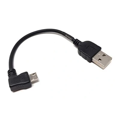 Bild av System S 90 vinklad mikro USB kabel datakabel laddningskabel graders vinkelkontakt 10 cm