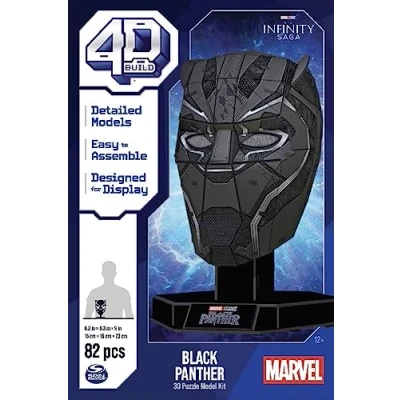 Bild av 4D Build Marvel Black Panther byst detaljerad 3D modellbyggsats av högkvalitativ kartong, 82 delar, för fans superhjälteserien från 12 år
