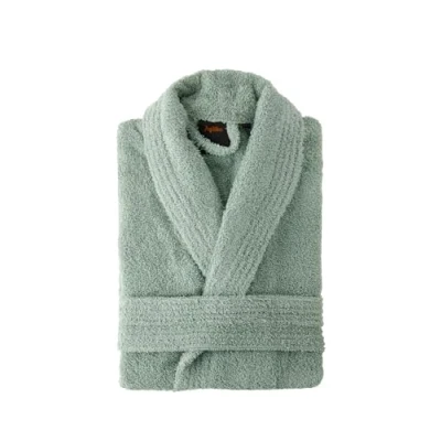 Bild av Top Towel Elegant Badrock för kvinnor och män i 100% bomull, 500 g/m² val med huva eller utan mjuk absorberande dusch, spa pool, Vattengrön, M
