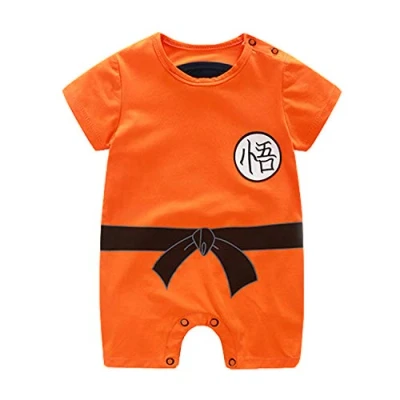 Bild av Sxkayxr tecknad nyfödd baby pojkar flickor sparkdräkt goku inspirerad spädbarn outfit overall kläder, Orange2, 80cm/9 12 Months