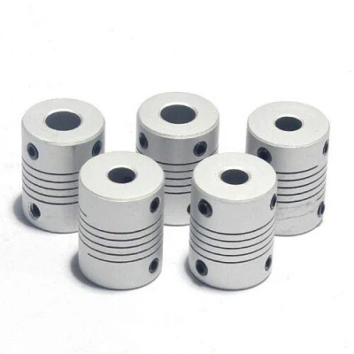 Bild av D19L25 flexibla axelkopplingar, 5 st aluminiumlegering flexibel koppling för anslutning servomotor, stegmotor, maskinplattform etc.