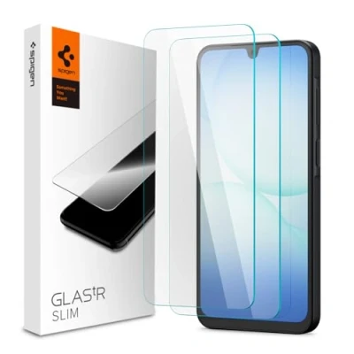 Bild av Spigen Glas.tR Slim Skärmskydd kompatibel med Samsung Galaxy A16, A16 5G, 2 Stycken, Kristallklart, Responsiv Touch, Case friendly, 9H härdat Glas