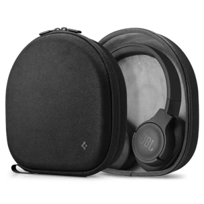 Bild av Spigen Klasden väska universellt hörlursfodral kompatibelt med Sony WH 1000XM6, 1000XM5 / Bose Quiet Comfort/JBL Live Seires/JBL Tune Series Svart
