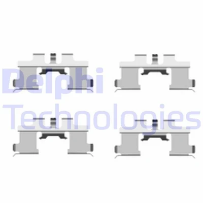 Bild av DELPHI LX0444 Kit d&#039;accessoires, plaquette de frein à disque SUZUKI: Ignis I, Alto VI