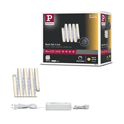 Bild av Paulmann 70672 LED Stripe MaxLED 1000 grundset 15 m 2700 K varmvit belagd ljuslist 20W 1650 lm 216 230/24 V 60 VA