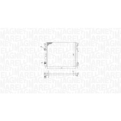 Bild av MAGNETI MARELLI 350213195200 Radiateur du moteur 480 414 23 ailettes jointes mécaniquement RENAULT: CLIO 2, Kangoo I, I Express