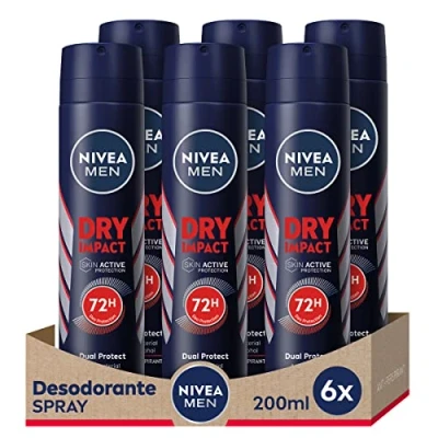 Bild av Nivea Men dry impact deodorant W2 6 x 200 ml