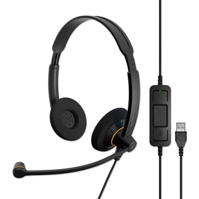 Bild av Sennheiser SC60 Headset (binauralt/dubbelsidigt, USB, för Microsoft Lync) svart, 504547
